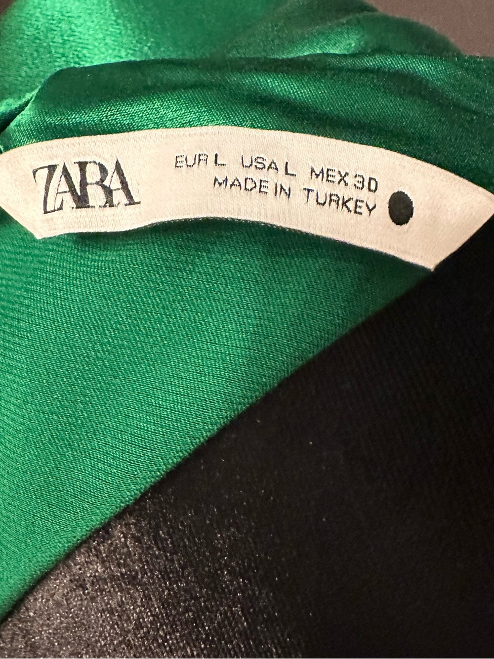 Zara Emerald Satin Blouse - Picture 7 of 7